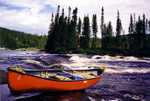 Canot sur la rivi�re Mistassini